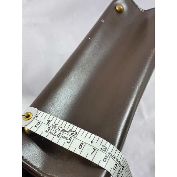 LOU TAYLOR MIAMI Women's Dark Brown Vintage 60's Faux Leather Handbag - Picture 12 of 12